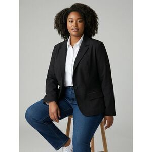 Classic Black Single-Button Blazer - Women's Tailored Jacket